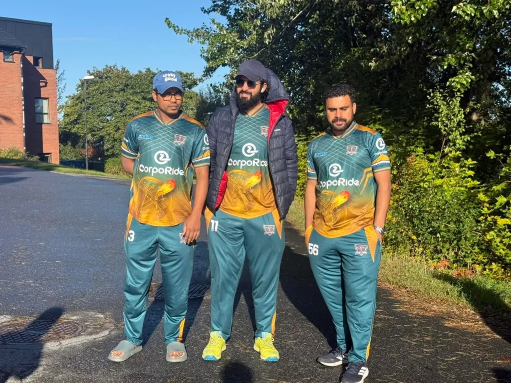 Stockholm Hunters players on matchday in Stockholm